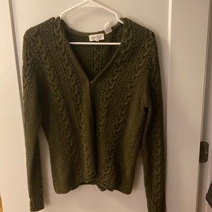 Green cardigan